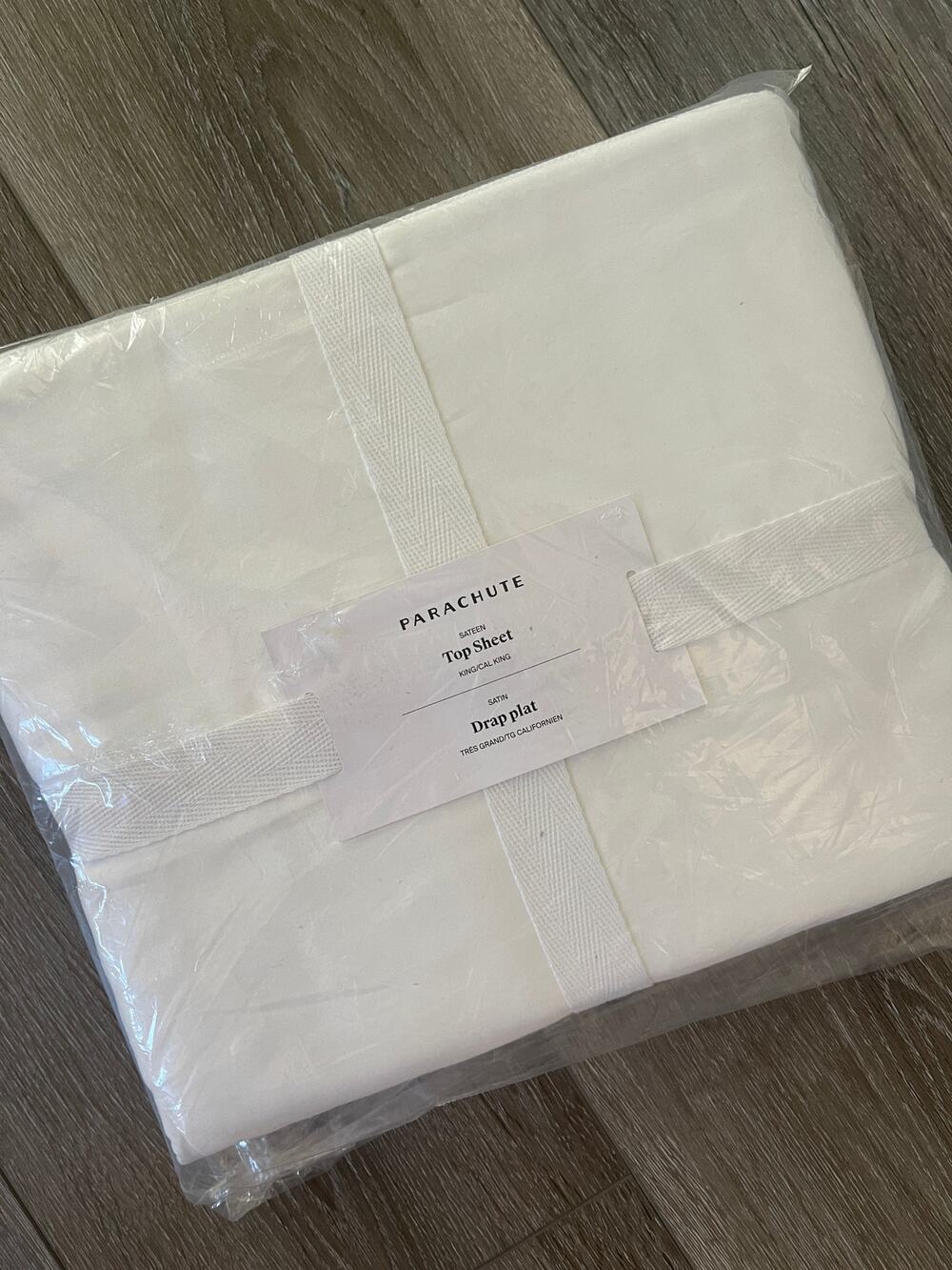 New Parachute Home King Sateen Top Sheet White